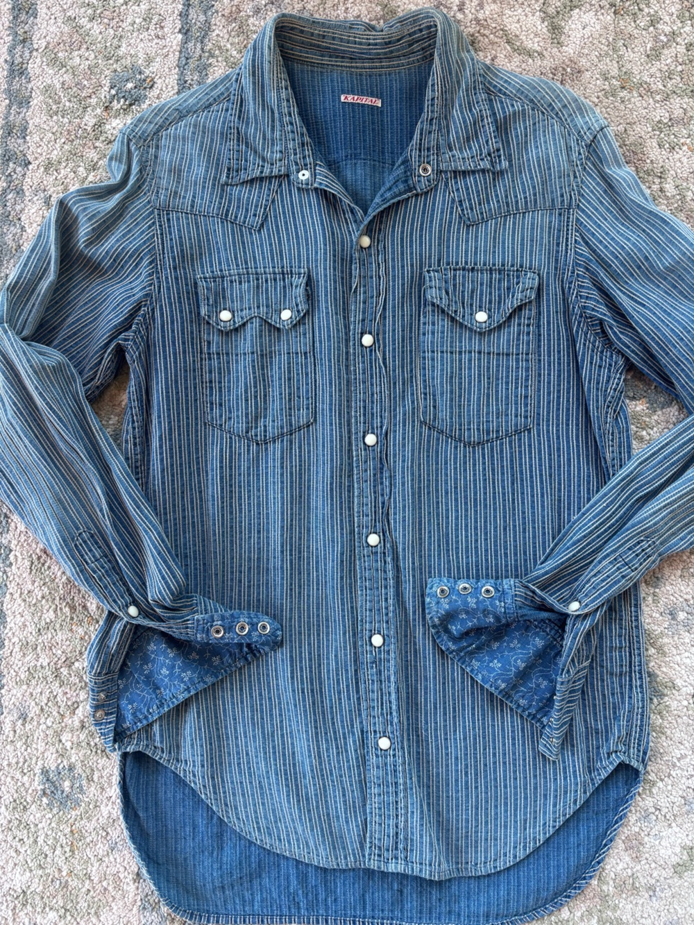 KAPITAL Japanese Clothing Brand “Kountry” Style Mother of pearl Button down.